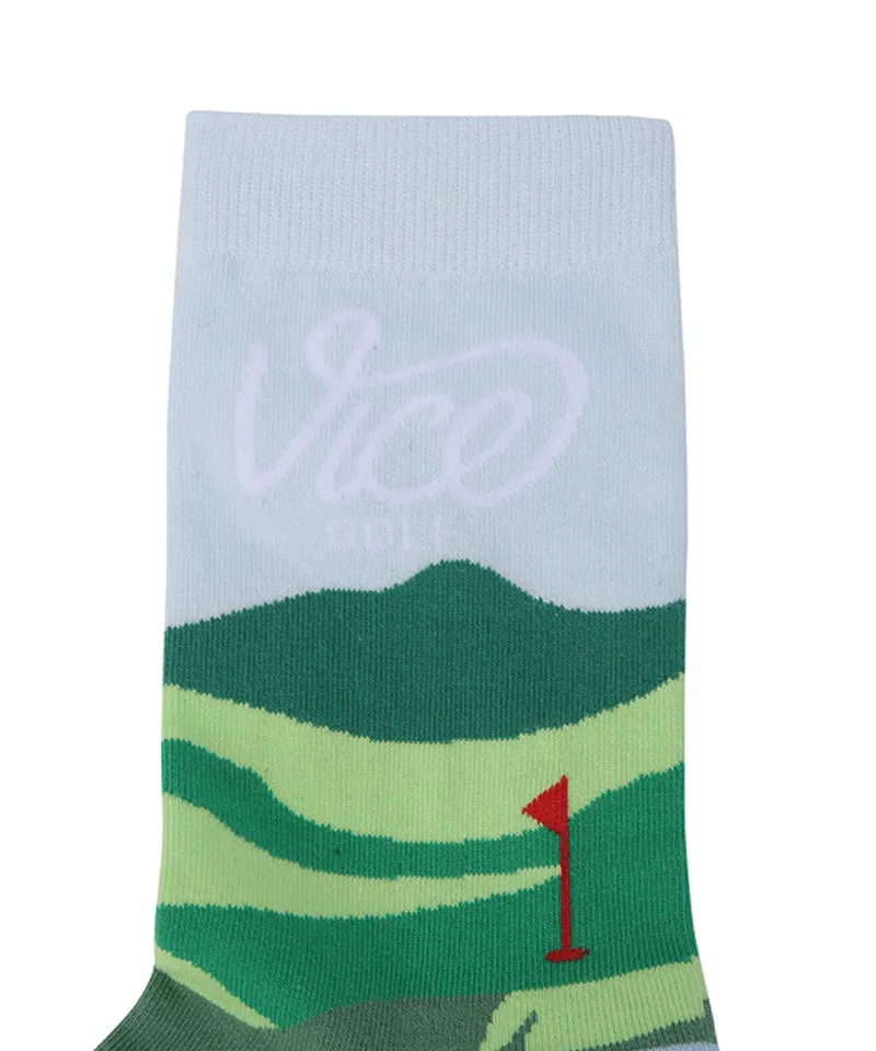 Vice Golf Atelier Hole In One Crew Socks - Green