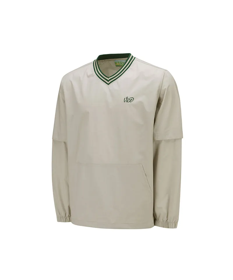 Vice Golf Atelier Men's Detachable Sleeve T-Shirt - Beige