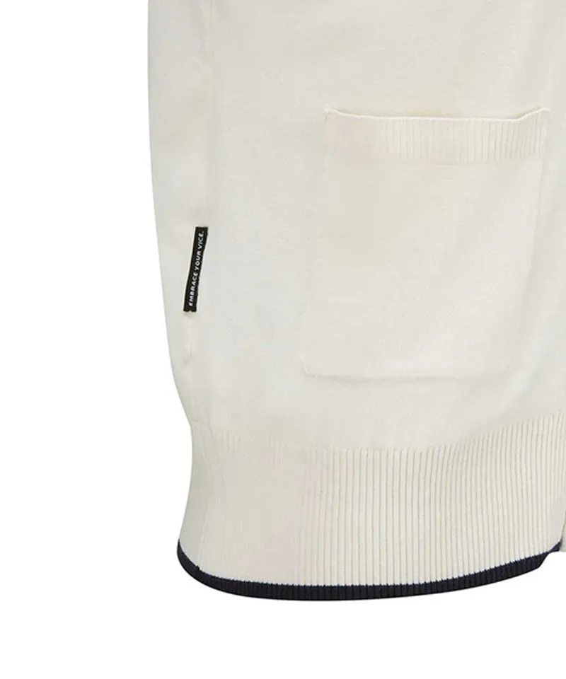 Vice Golf Atelier Women's Hoodie Windproof Knit Vest - Off-White