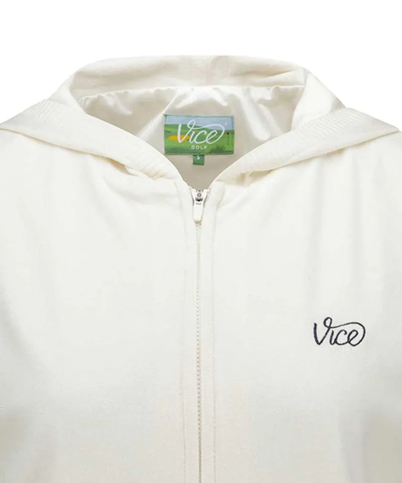 Vice Golf Atelier Women's Hoodie Windproof Knit Vest - Off-White