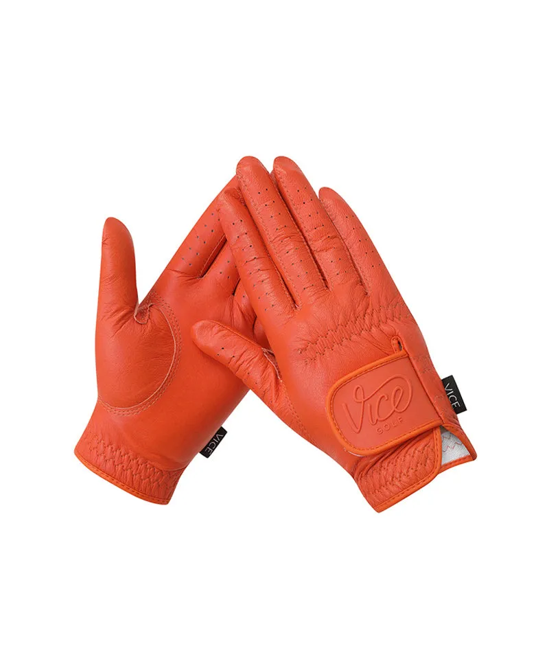 Vice Golf Atelier Women's Logo Gloves (BOTH HANDS) - Orange