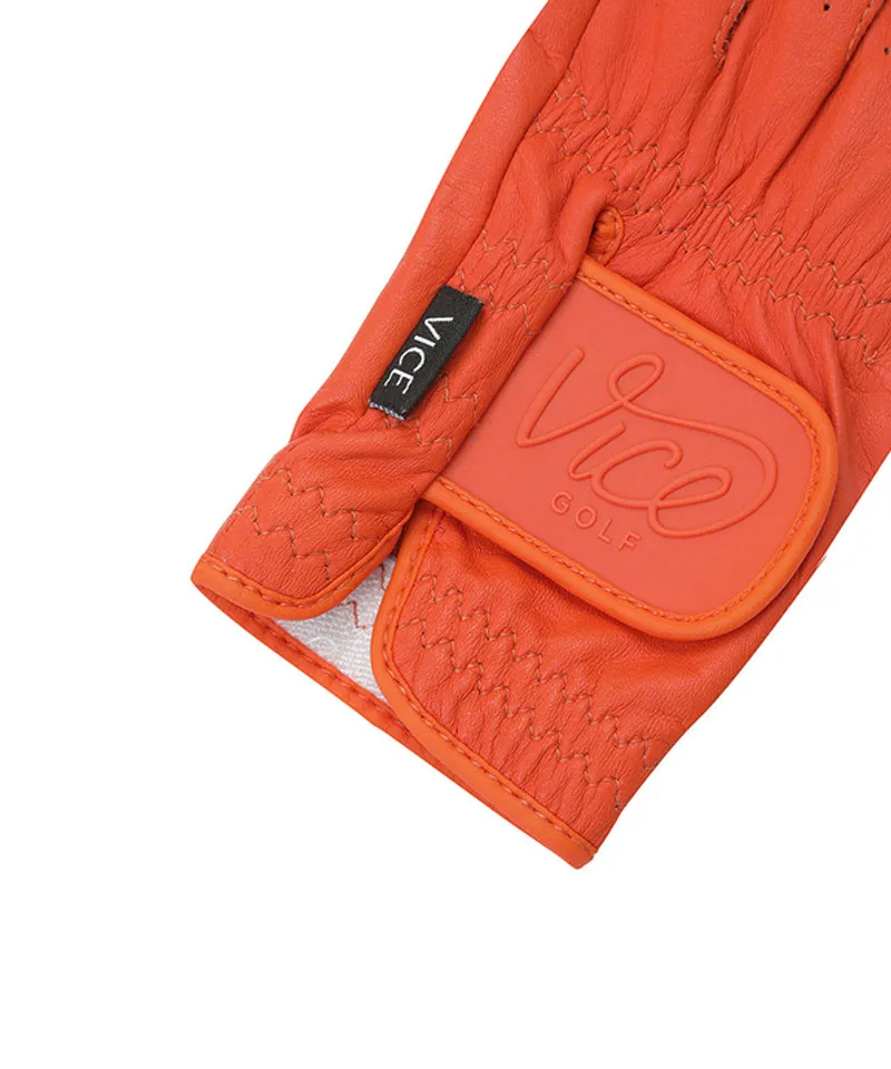 Vice Golf Atelier Women's Logo Gloves (BOTH HANDS) - Orange