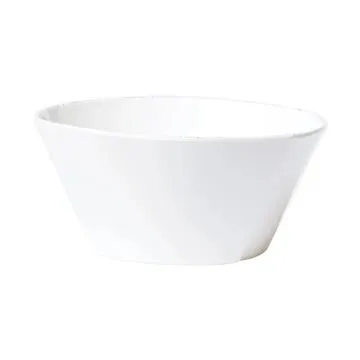 Vietri Melamine Lastra White Large Stacking Serving Bowl