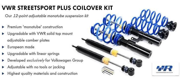 VWRacingLine StreetSport PLUS Coilover Kit (2 Way Adjustable) MK5/6 Golf GTi 2.0T