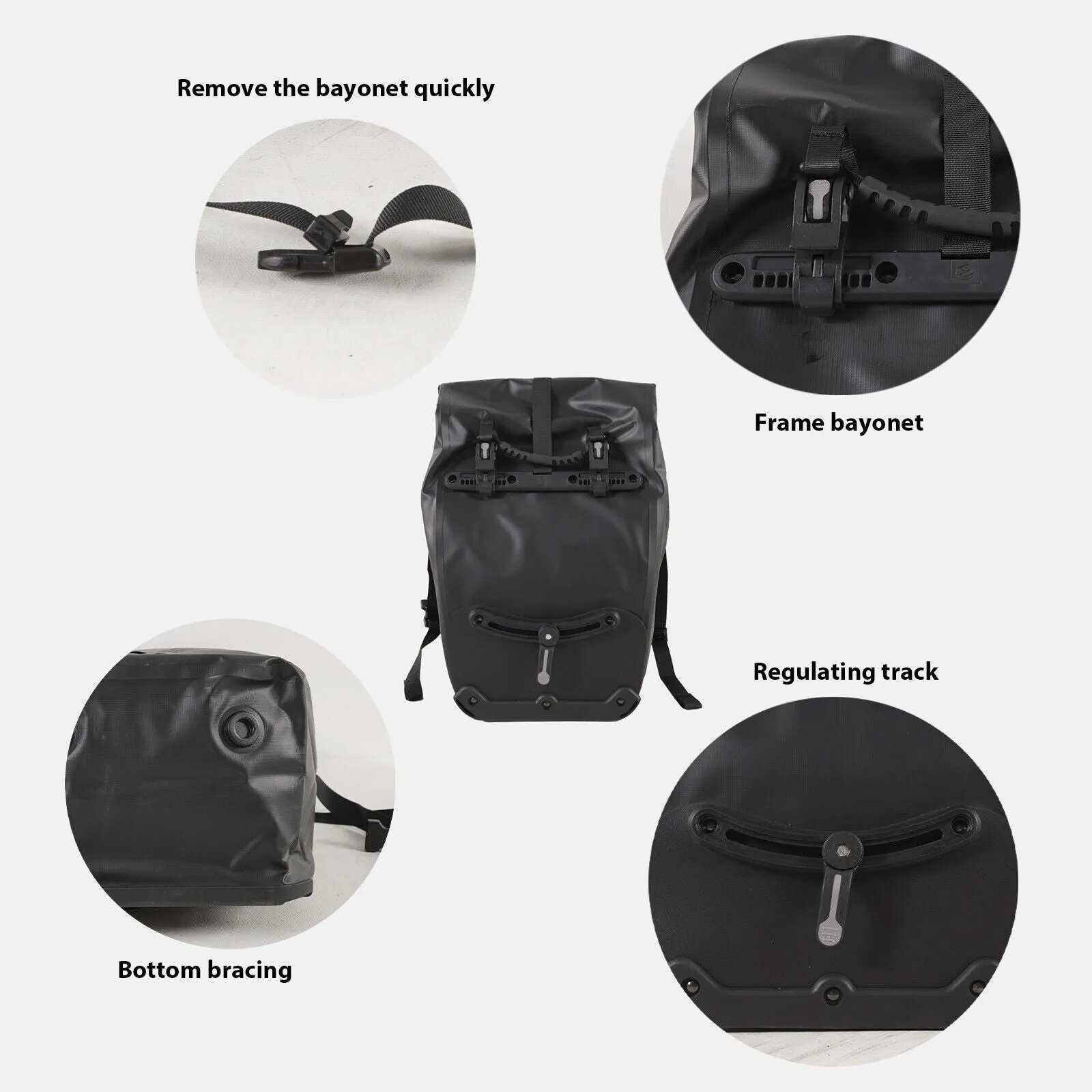 Waterproof Bike Bicycle Rear Rack Pannier Bags Back Seat Saddle Bags Carrier Bag Mamba Sahara Saddle Bag