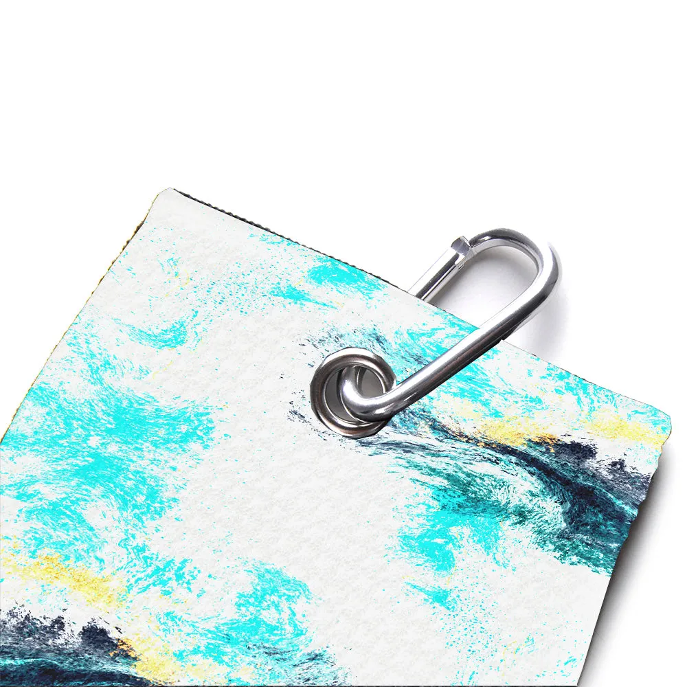 Waves Microfiber Waffle Golf Towel