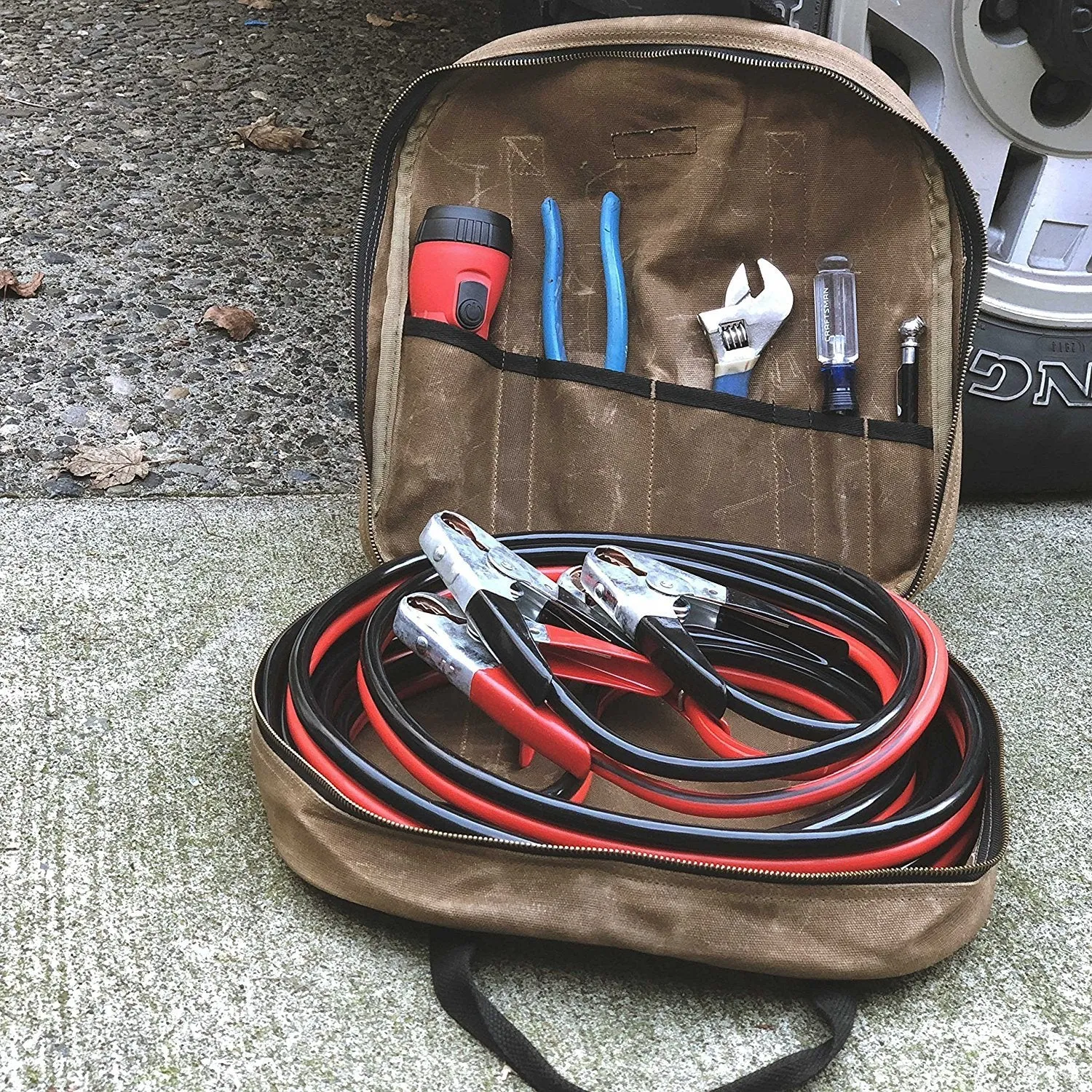 Waxed Canvas Cable Bag