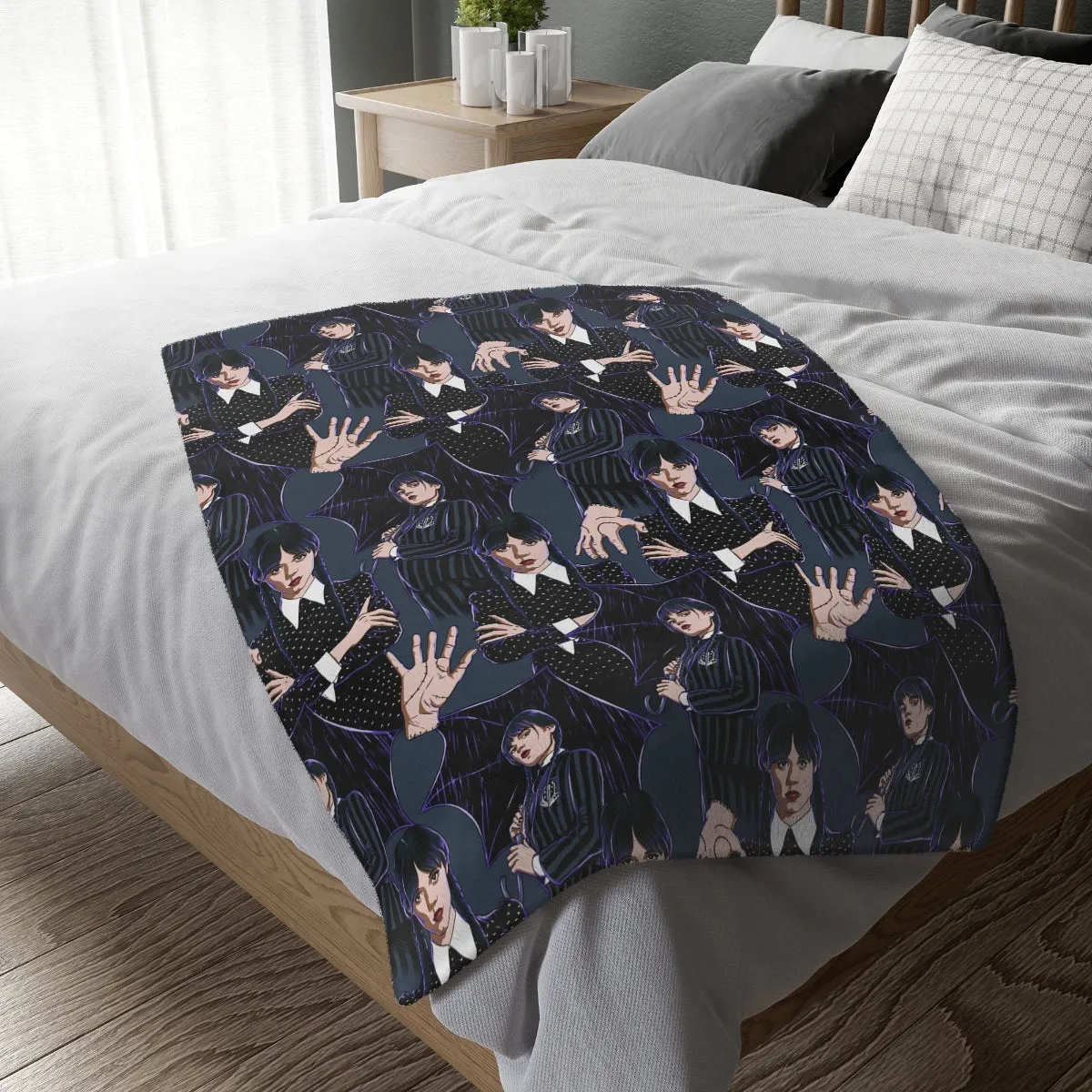 WEDNESDAY - Velveteen Minky Blanket (Two-sided print)