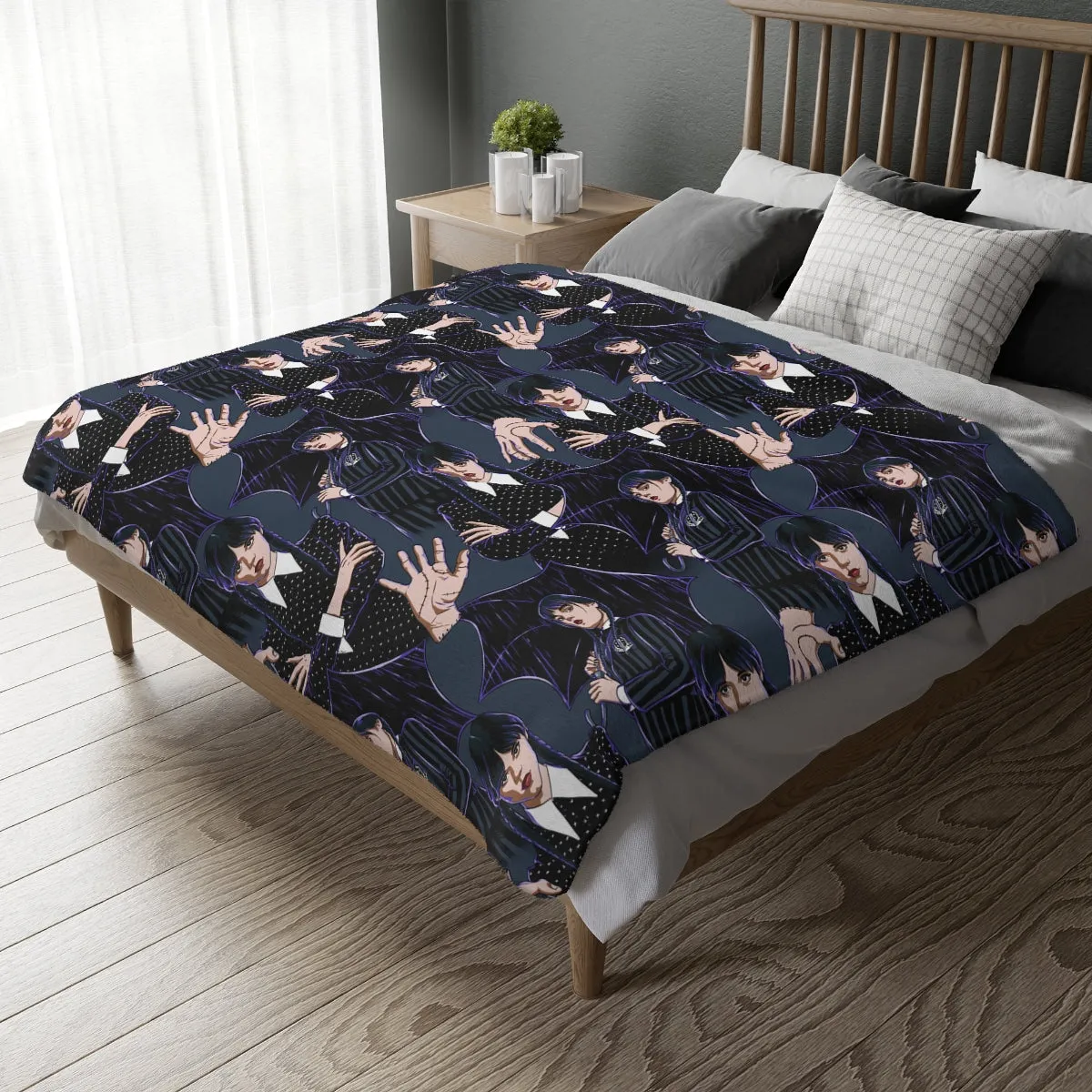 WEDNESDAY - Velveteen Minky Blanket (Two-sided print)