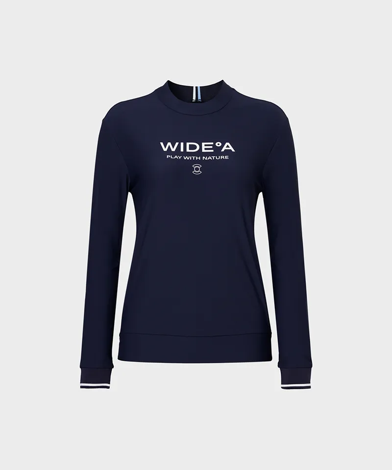 WideAngle: TO Front Print Mock Neck T-Shirt L - 2 Colors