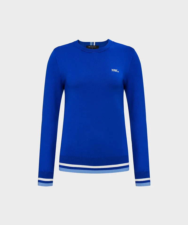 WideAngle: TO Logo Intarsia Round Neck Sweater L - 3 Colors