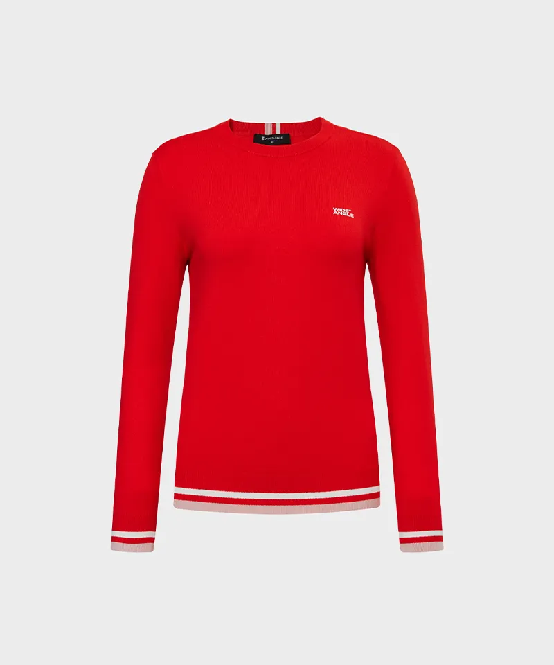 WideAngle: TO Logo Intarsia Round Neck Sweater L - 3 Colors