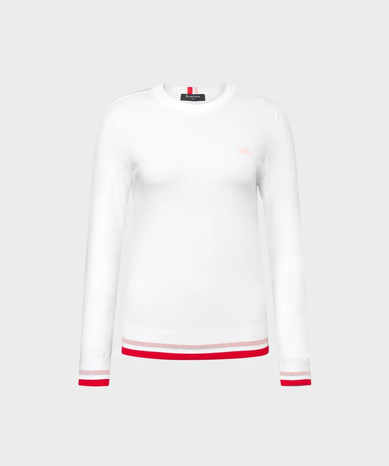 WideAngle: TO Logo Intarsia Round Neck Sweater L - 3 Colors