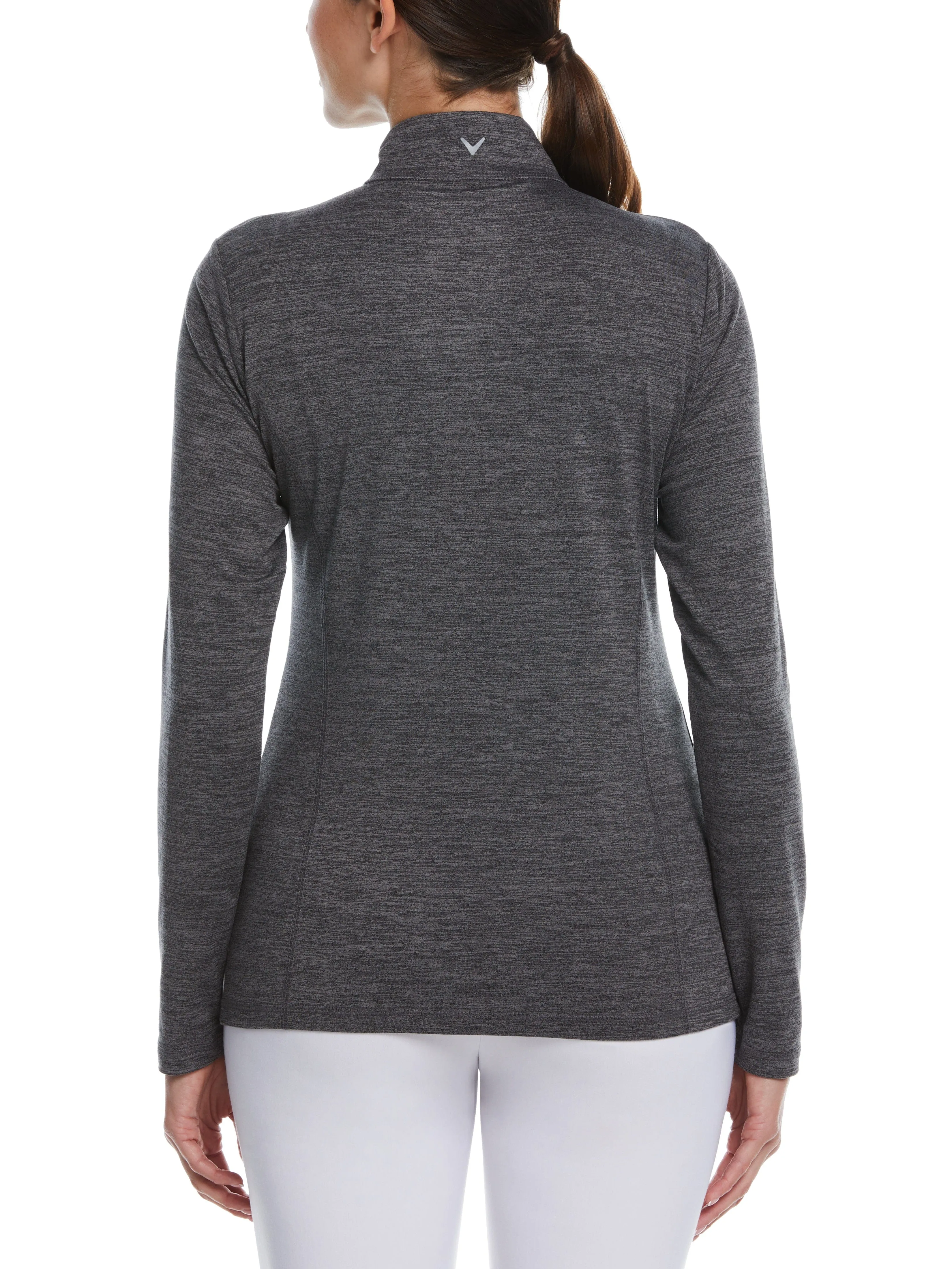 Women's Brushed Heather Jersey 1/4 Zip Golf Pullover