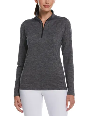 Women's Brushed Heather Jersey 1/4 Zip Golf Pullover