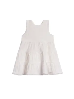 ZOEY SEERSUCKER TIERED DRESS || COCONUT