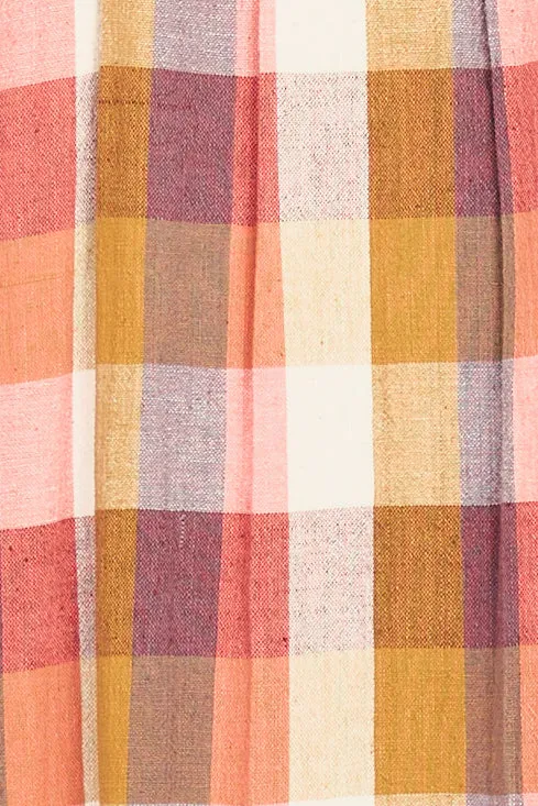 Zuma Dress in Sunset Plaid