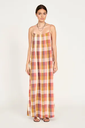 Zuma Dress in Sunset Plaid